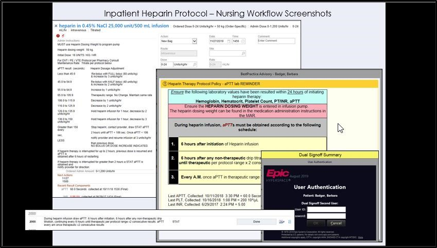 Figure 10 Inpatient Heparin Nursing Workflow